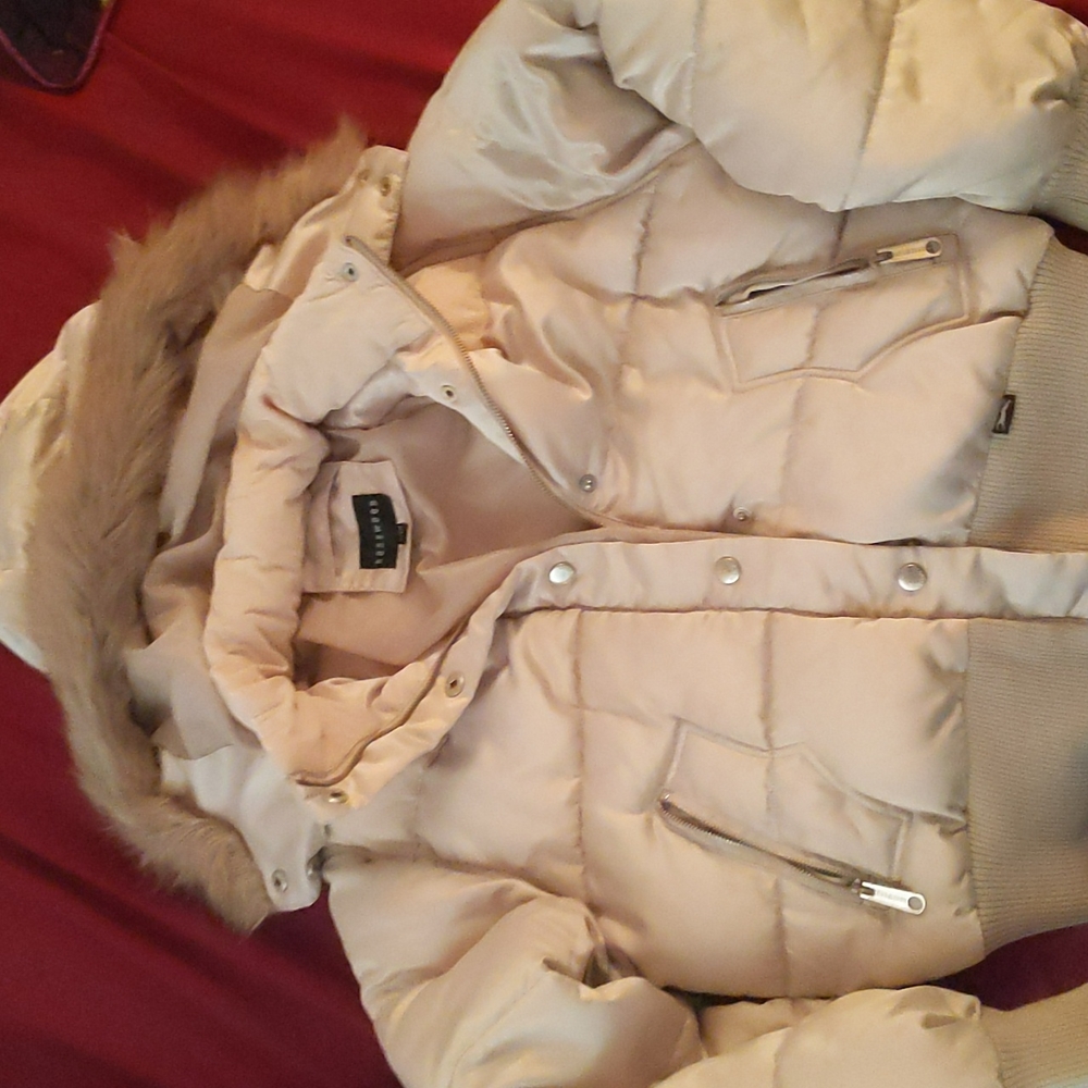 Girls jacket cream color size small